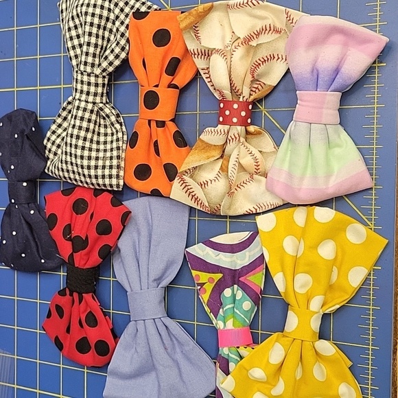 La Ti Da Handmade Creations Other - Bundle of 9 Fabric Hair Bows